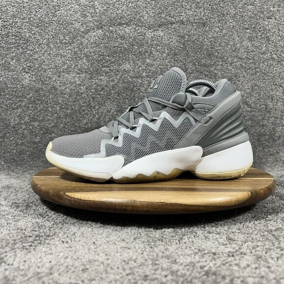 Adidas D.O.N. Issue 2 FW8515 Mens Sz 6.5 Steel Gray White Basketball Shoes Used main image 4